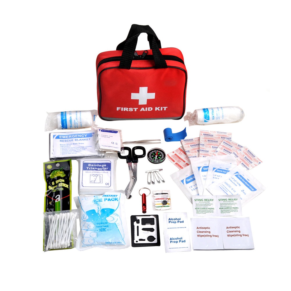 Trousse de premiers soins de 100 pièces, sac d'urgence pour fournitures médicales