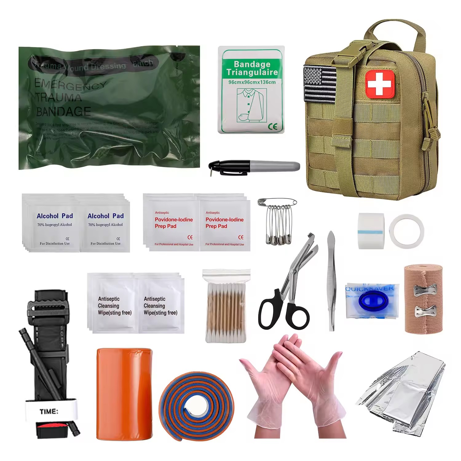 Surviveware Kit de premiers secours complet de qualité supérieure Kit médical d'urgence