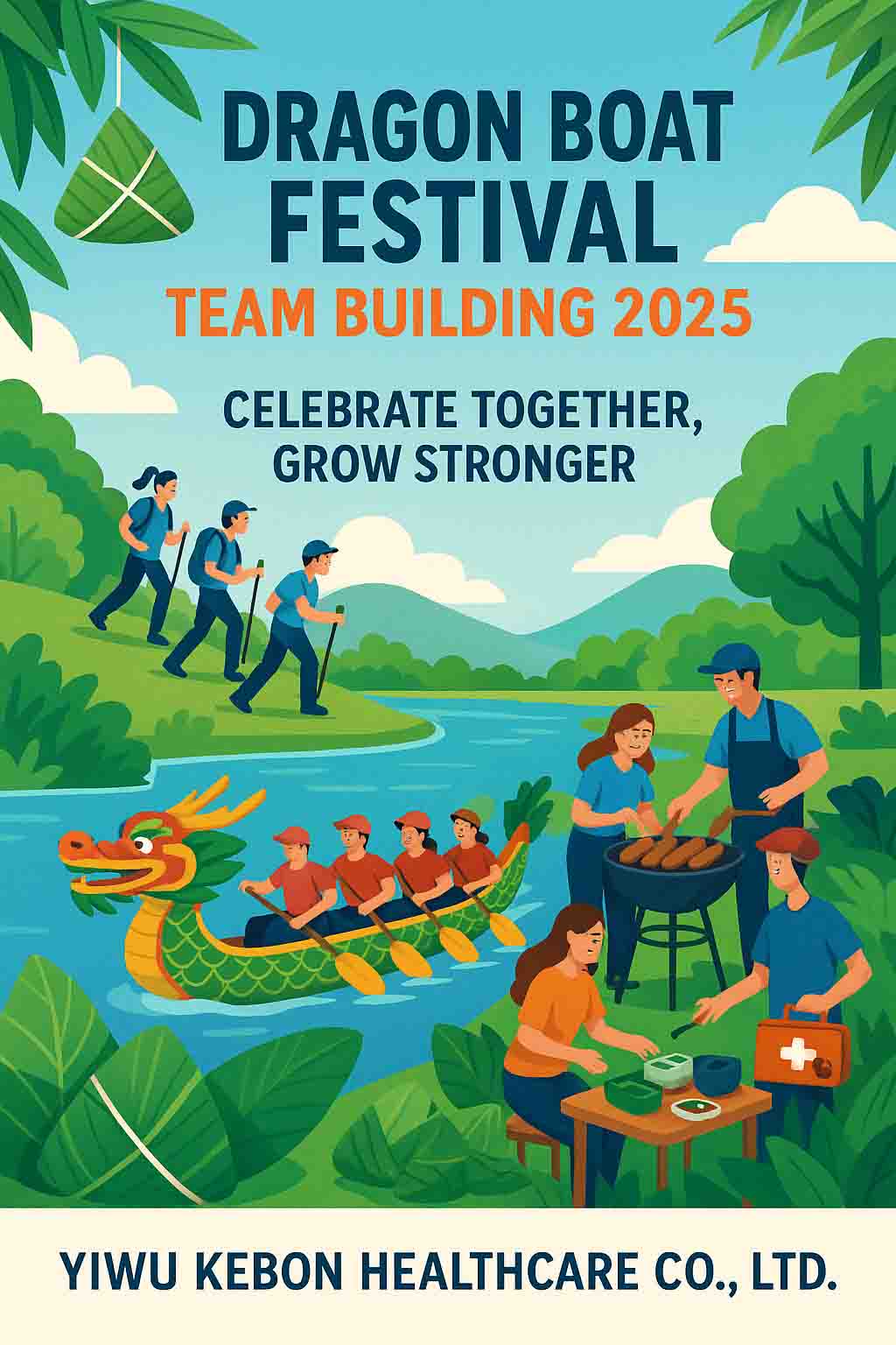 Célébrer le Dragon Boat Festival ensemble - Construction d'équipe avec unité et vitalité chez Kebon Healthcare