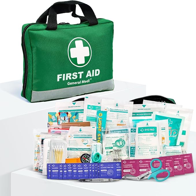 Trousse de premiers secours de 210 pièces | Trousse d'urgence | Conception réfléchissante