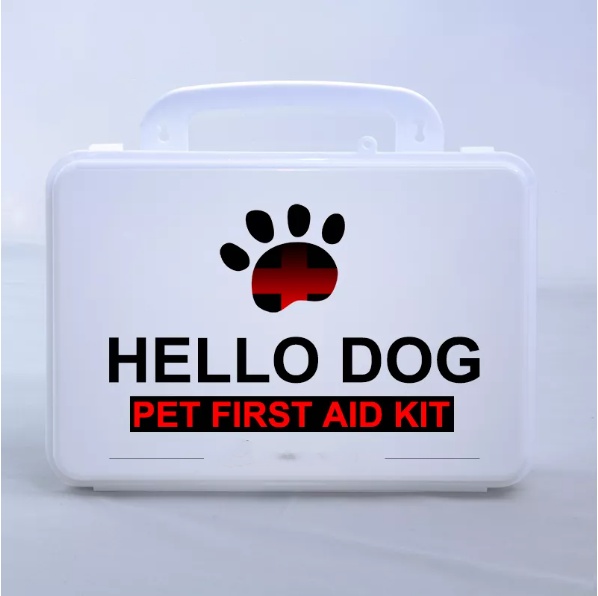 Boîte de trousse de premiers secours pour chien blanche | Étui de trousse d'urgence en PP pour animaux de compagnie | Vide ou rempli | Vente en gros OEM/ODM