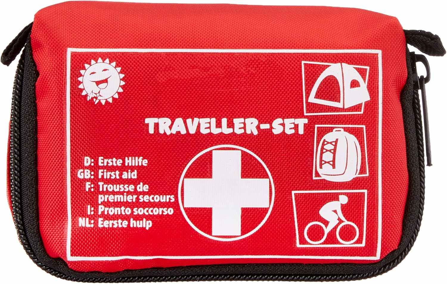Kit de premiers secours dans une pochette pratique avec passant de ceinture et ciseaux