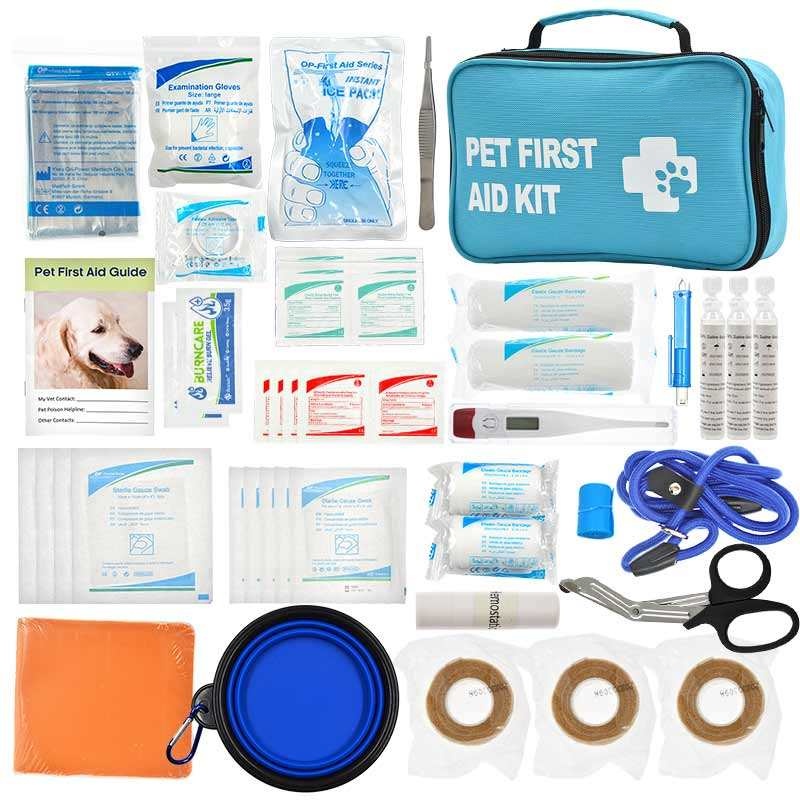 Trousse de premiers secours pour chiens et chats | Kit de soins d'urgence portable pour animaux de compagnie