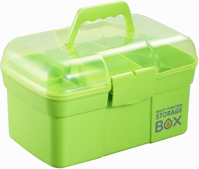 Organisateur de boîte d'aide en plastique avec plateau amovible